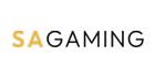 Логотип студии SA Gaming в живом зале 1xSlots